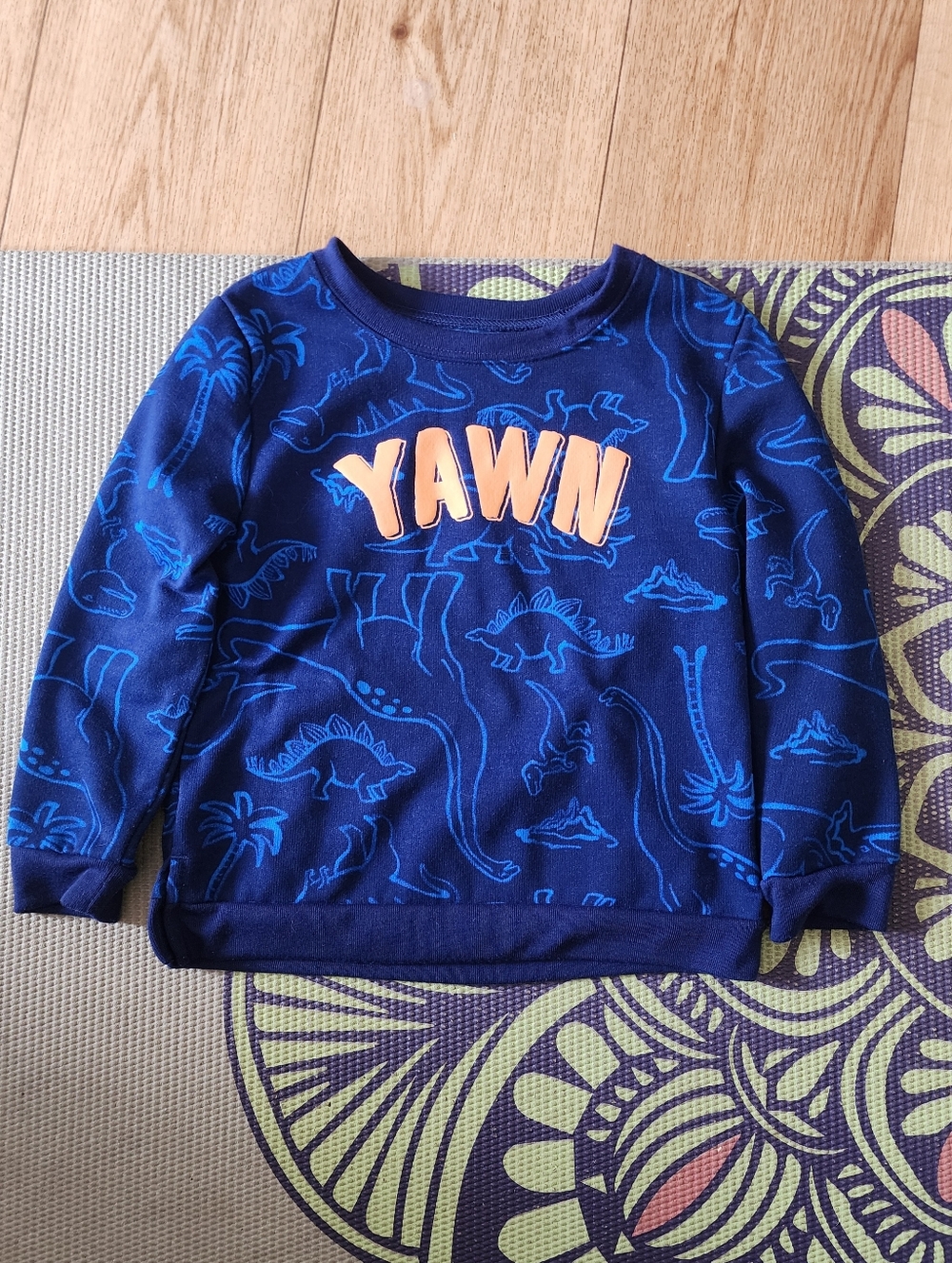 Carter's Navy Blue Dinosaur 'YAWN' Rashguard